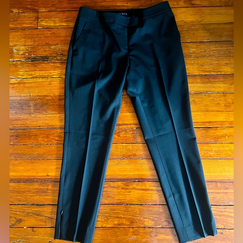 Theory suit pants with ankle zipper